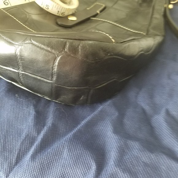 Dooney&Bourke black croc embossed leather bag EUC! - Picture 13 of 14